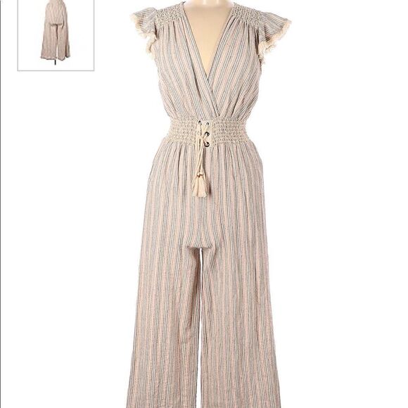 Moon River Tan jumpsuit  - Picture 1 of 6